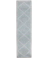 Liora Manne' Malibu Checker Diamond 1'11" x 7'6" Runner Outdoor Area Rug