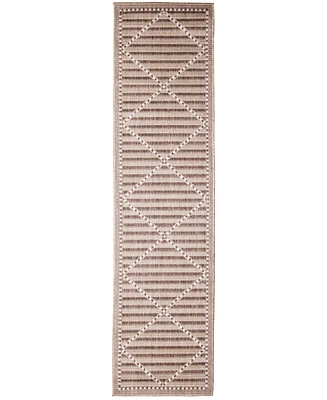 Liora Manne' Malibu Checker Diamond 1'11" x 7'6" Runner Outdoor Area Rug
