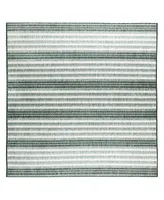 Liora Manne' Malibu Faded Stripe 7'10" x 7'10" Square Outdoor Area Rug