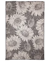 Liora Manne' Carmel Sunflower Field 7'10" x 9'10" Outdoor Area Rug