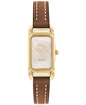 Coach Women's Cadie Saddle Leather Strap Watch 17.5mmX28.5mm