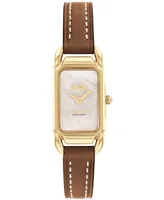 Coach Women's Cadie Saddle Leather Strap Watch 17.5mmX28.5mm