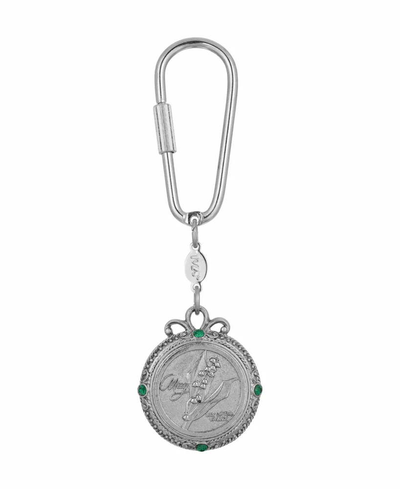 Women's May Flower of the Month Lily of the Valley Key Fob