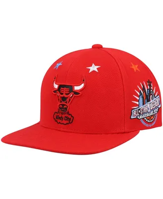 Men's Mitchell & Ness Red Chicago Bulls Hardwood Classics 1997 Nba All-Star Weekend Top Star Snapback Hat