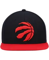 Men's Mitchell & Ness Black, Red Toronto Raptors Team Two-Tone 2.0 Snapback Hat