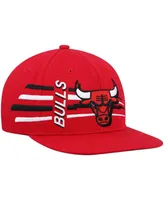 Men's Mitchell & Ness Red Chicago Bulls Retro Bolt Deadstock Snapback Hat