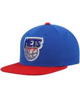 Men's Mitchell & Ness Blue, Red New Jersey Nets Hardwood Classics Core Side Snapback Hat