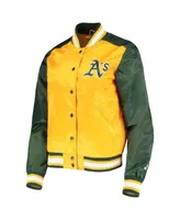 Women's Starter Gold Oakland Athletics The Legend Full-Snap Jacket