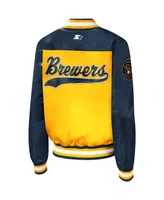 Women's Starter Gold Milwaukee Brewers The Legend Full-Snap Jacket