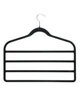 Non-Slip Velvet 4 Tier Pants Hangers, Pack of 4