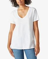 Lucky Brand Women's Cotton V-Neck Tee