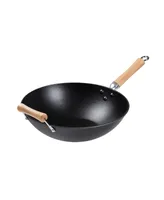 Joyce Chen Professional Series Cast Iron Wok with Maple Handle, 14"