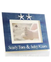 Shell Design Sandy Toes and Salty Kisses Beach Picture Frame, 4" x 6 or 5" x 7 "