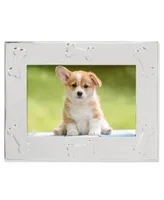 Dog Bone Design Metal Dog Picture Frame, 4" x 6" - Silver