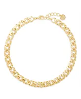 brook & york Reya Curb Chain Anklet - Gold