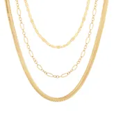 brook & york Izzy Chain Layering Necklace, Set of 3 - Gold