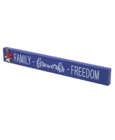 Patriotic "Family-fireworks-Freedom" Tabletop Decor