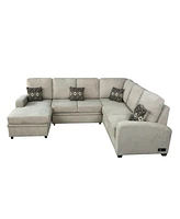 Serta Mae Sectional Sofa with Power and Usb Ports