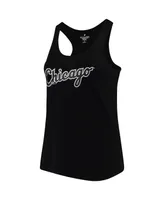 Women's Soft As A Grape Black Chicago White Sox Plus Swing for the Fences Racerback Tank Top