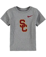 Boys and Girls Toddler Nike Heathered Gray Usc Trojans Logo T-shirt
