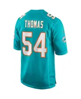 Men's Nike Zach Thomas Aqua Miami Dolphins Game Retired Player Jersey