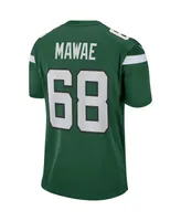 Men's Nike Kevin Mawae Gotham Green New York Jets Game Retired Player Jersey