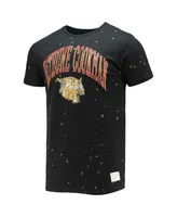 Men's Original Retro Brand Black Bethune-Cookman Wildcats Bleach Splatter T-shirt