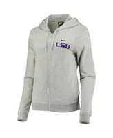 Women's Nike Heathered Gray Lsu Tigers Varsity Fleece Full-Zip Hoodie