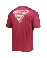 Men's Columbia Crimson Alabama Tide Terminal Tackle Omni-Shade T-shirt