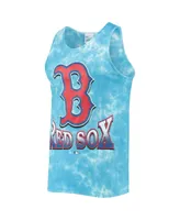 Men's '47 Blue Boston Red Sox Big Leaguer Tubular Tie-Dye Tank Top