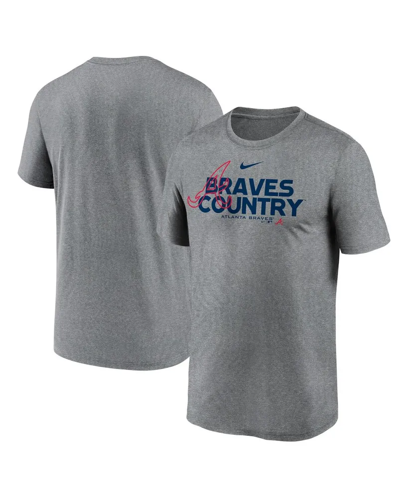 Men's Nike Gray Atlanta Braves Wordmark Legend T-Shirt