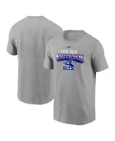 Men's Nike Heathered Charcoal Chicago White Sox Cooperstown Collection Rewind Arch T-shirt