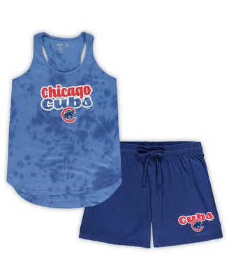 Women's Concepts Sport Royal Chicago Cubs Plus Cloud Tank Top and Shorts Sleep Set