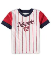 Toddler Boys White, Red Washington Nationals Position Player T-shirt and Shorts Set