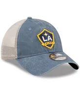 Men's New Era Navy, Cream La Galaxy 9Twenty Washed Denim Snapback Hat