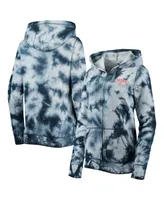 Women's New Era Navy St. Louis Cardinals Tie-Dye Full-Zip Hoodie