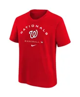 Big Boys Nike Red Washington Nationals Authentic Collection Early Work Tri-Blend Performance T-shirt