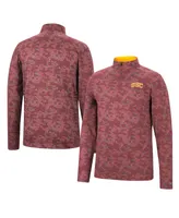 Men's Colosseum Cardinal Usc Trojans Tivo Quarter-Zip Jacket