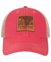 Men's League Collegiate Wear Pink Florida State Seminoles Beach Club Palms Trucker Snapback Adjustable Hat