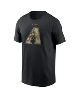 Men's Nike Black Arizona Diamondbacks Camo Logo Team T-shirt