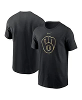 Men's Nike Black Milwaukee Brewers Camo Logo Team T-shirt