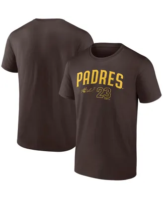 Men's Fanatics Fernando Tatis Jr. Brown San Diego Padres Player Name and Number T-shirt