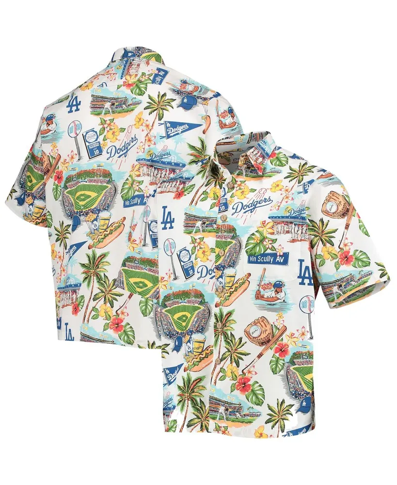 Men's Reyn Spooner White Chicago Cubs scenic Button-Up Shirt