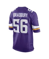 Men's Nike Garrett Bradbury Purple Minnesota Vikings Game Jersey