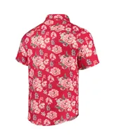 Men's Foco Red St. Louis Cardinals Floral Linen Button-Up Shirt