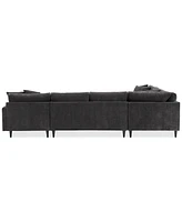 Closeout! Mariyah Fabric 4-Pc. Sectional with Chaise, Created for Macy's