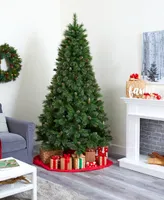 Golden Tip Washington Pine Artificial Christmas Tree with Lights, Pinecones and Bendable Branches, 90"