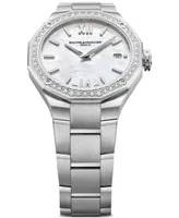 Baume & Mercier Women's Swiss Riviera Diamond (1/5 ct. t.w.) Stainless Steel Steel Bracelet Watch 36mm