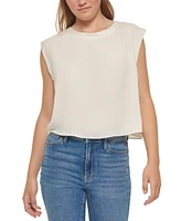 Calvin Klein Jeans Petite Crewneck Extended-Shoulder Top