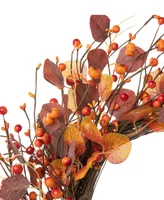 Glitzhome Fall Eucalyptus Berry Wreath, 22"